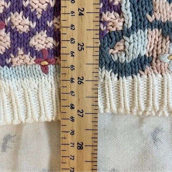 Vintage Runaway Bay Cottagecore Oversized Pastel Knit Pullover Sweater - S/M - Picture 14 of 16